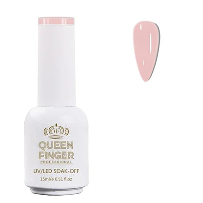 NP01 QUEENFINGER Gel Nail Polish 1 Pcs 15ml Soak Off Spring Gel Polish Nail Art Manicure Salon DIY Gel Nail Design Decoration at Home Uv Nail Lamp Needed