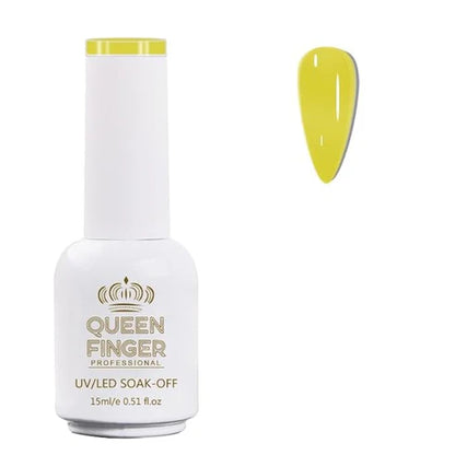 NP01 QUEENFINGER Gel Nail Polish 1 Pcs 15ml Soak Off Spring Gel Polish Nail Art Manicure Salon DIY Gel Nail Design Decoration at Home Uv Nail Lamp Needed