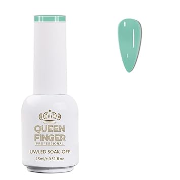 NP01 QUEENFINGER Gel Nail Polish 1 Pcs 15ml Soak Off Spring Gel Polish Nail Art Manicure Salon DIY Gel Nail Design Decoration at Home Uv Nail Lamp Needed