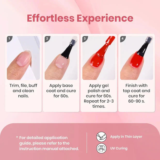GV970 Vayve Rosalia Gel Polish Set – Solid Colors Pink, Red, Nude 6 Shades