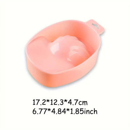 GV741 Professional Nail Art Soaking Bowl: Unscented Nail Polish Tray for Effortless Nail Care