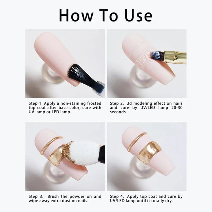 GV1127 THR3E STROKES No Wipe 3D Sculpting Gel for Nails, UV LED Cured Solid Builder Gel for Chrome Powder, Rhinestone Application and Nail Art Painting, 8ml (ROUND DABBA)