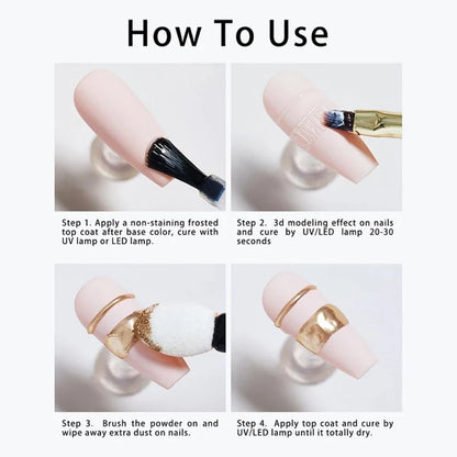 GV1127 THR3E STROKES No Wipe 3D Sculpting Gel for Nails, UV LED Cured Solid Builder Gel for Chrome Powder, Rhinestone Application and Nail Art Painting, 8ml (ROUND DABBA)