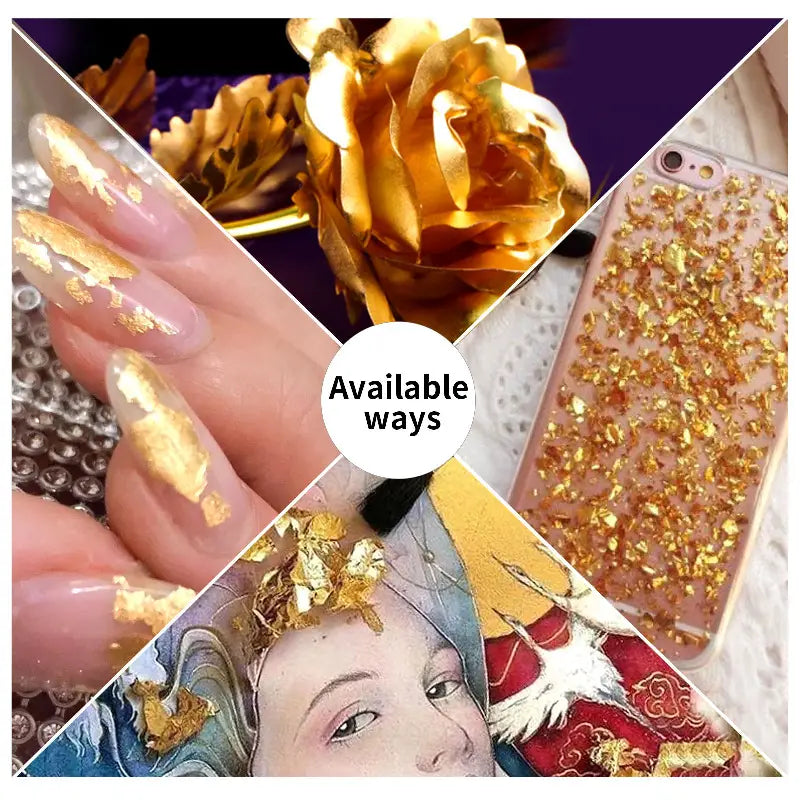 GV766 12 Colors Holographic Nail Art Foil Set – Ultra-Thin Glitter Stickers & Laser Sequins for 3D Manicure and DIY Nail Design