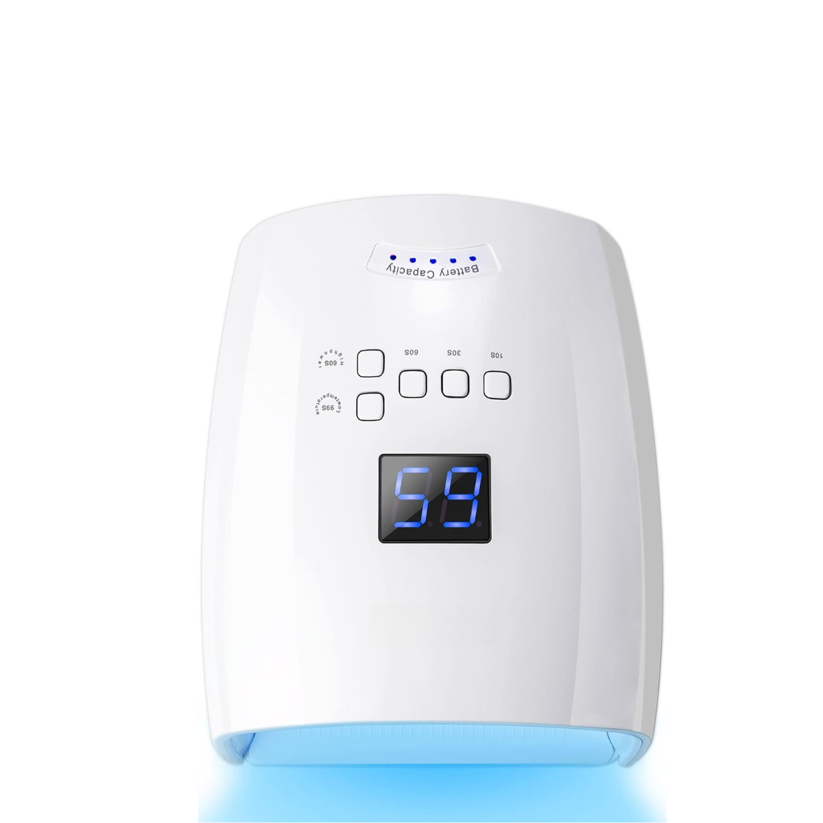 GV1130 Cordless Rechargeable UV LED Nail Lamp S10, Dual Light Source 365+405nm Nail Dryer with 5 Timers, IR Sensor, Low Temperature & High Power Modes for Gel Polish, Manicure & Pedicure
