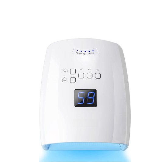 GV1130 Cordless Rechargeable UV LED Nail Lamp S10, Dual Light Source 365+405nm Nail Dryer with 5 Timers, IR Sensor, Low Temperature & High Power Modes for Gel Polish, Manicure & Pedicure