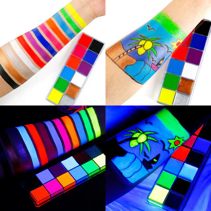 GV954 Vayve Face & Body Paint Kit – 12 Vibrant Colors for Makeup & Art