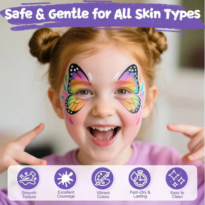 GV954 Vayve Face & Body Paint Kit – 12 Vibrant Colors for Makeup & Art