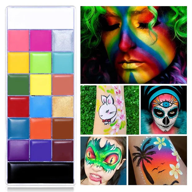 GV953 Vayve Face & Body Paint Kit – 20 Vibrant Colors for Makeup & Art