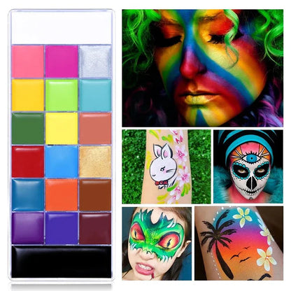 GV953 Vayve Face & Body Paint Kit – 20 Vibrant Colors for Makeup & Art