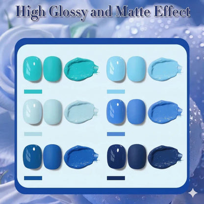GV951 Vayve Oceana Blue Gel Polish Set – 6 Ocean-Inspired Shades
