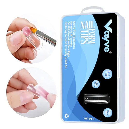 GV955 Vayve Poly Gel Nail Extension Kit – Dual Nail Forms, Nail File & Tool Set