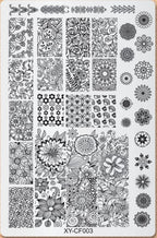 GV732 Floral Nail Stamping Plates – Nail Art Stamp Templates for Creative Manicure Designs (Stamper Free) Pattern may vary