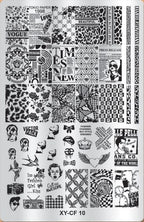 GV732 Floral Nail Stamping Plates – Nail Art Stamp Templates for Creative Manicure Designs (Stamper Free) Pattern may vary