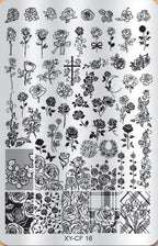 GV732 Floral Nail Stamping Plates – Nail Art Stamp Templates for Creative Manicure Designs (Stamper Free) Pattern may vary