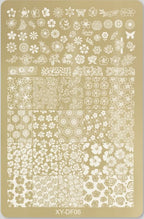 GV732 Floral Nail Stamping Plates – Nail Art Stamp Templates for Creative Manicure Designs (Stamper Free) Pattern may vary