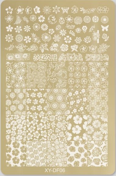 GV732 Floral Nail Stamping Plates – Nail Art Stamp Templates for Creative Manicure Designs (Stamper Free) Pattern may vary