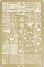 GV732 Floral Nail Stamping Plates – Nail Art Stamp Templates for Creative Manicure Designs (Stamper Free) Pattern may vary