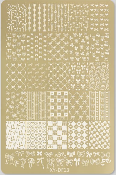 GV732 Floral Nail Stamping Plates – Nail Art Stamp Templates for Creative Manicure Designs (Stamper Free) Pattern may vary