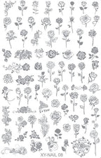GV732 Floral Nail Stamping Plates – Nail Art Stamp Templates for Creative Manicure Designs (Stamper Free) Pattern may vary