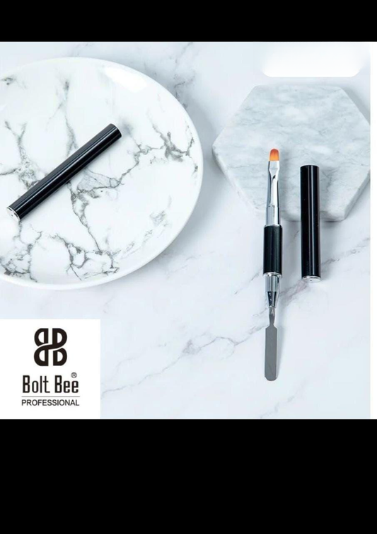 Bolt Bee Dual-Ended Polygel Brush & Spatula | Professional Nail Tool