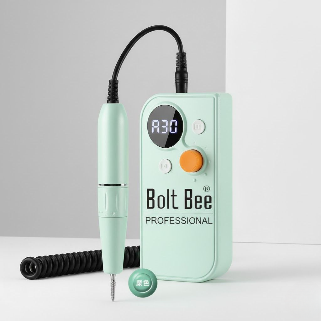 NP175 Bolt Bee Professional UV-101 Portable Electric Nail Drill Machine Set - Rechargeable Manicure & Pedicure File