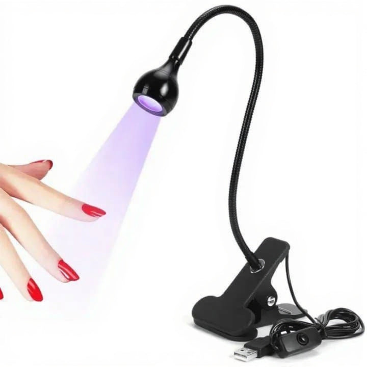 Professional Clip-On UV/LED Nail Curing Lamp – USB Gel Polish Light