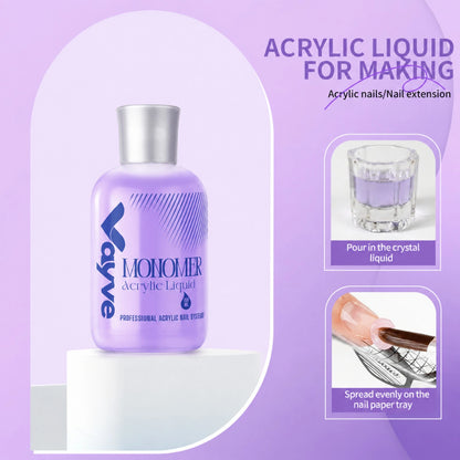 GV1174 Vayve Monomer Acrylic Liquid, 150ml - Professional Acrylic Nail System Liquid Monomer for Acrylic Powder Application, Sculpting & Nail Extensions