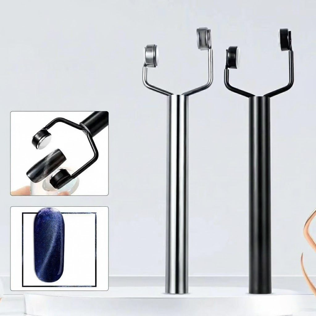 Dual-Head U-Shaped Cat Eye Magnet Wand | 3D Magnetic Nail Art Tool