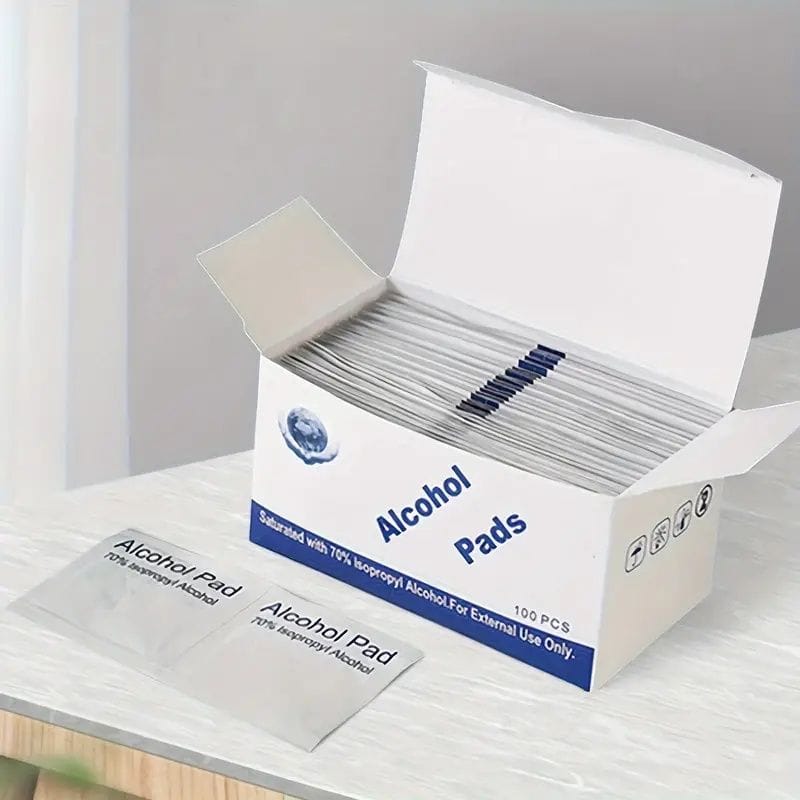 GV847 Alcohol Pads 70% Isopropyl Alcohol – 100PCS Individually Wrapped Antiseptic Wipes