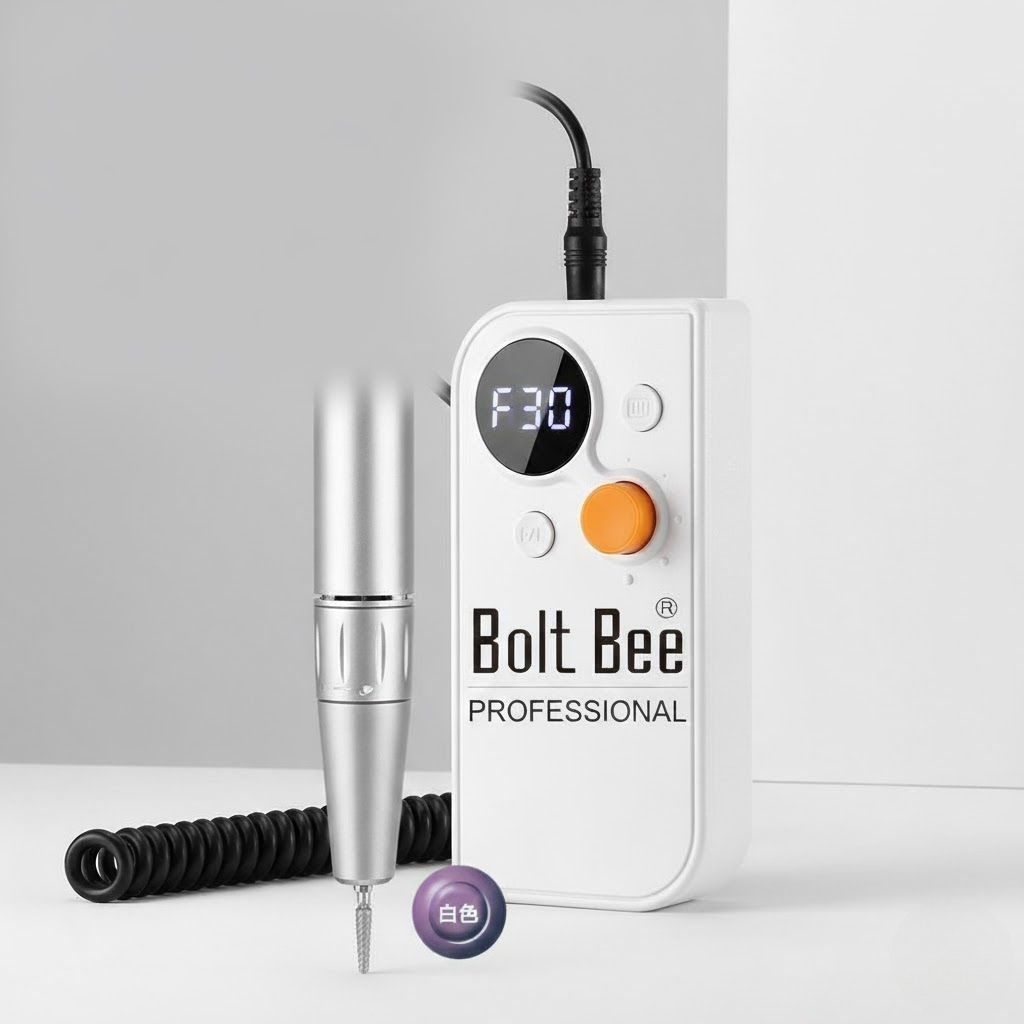 NP175 Bolt Bee Professional UV-101 Portable Electric Nail Drill Machine Set - Rechargeable Manicure & Pedicure File