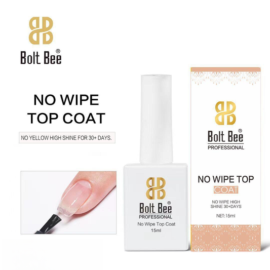 Bolt Bee No Wipe Top Coat (15ml) | Professional High Shine Gel Finish