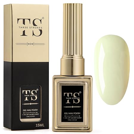 GV189 THR3E STROKES Professional UV Gel Nail Polish, HEMA-FREE Lasts Upto 21 Days, Super Glossy Finish, Non-Chipping, Non-Smudging, Quick Drying Nail Polish,15 ml (15ML)