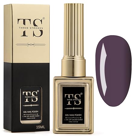 GV189 THR3E STROKES Professional UV Gel Nail Polish, HEMA-FREE Lasts Upto 21 Days, Super Glossy Finish, Non-Chipping, Non-Smudging, Quick Drying Nail Polish,15 ml (15ML)