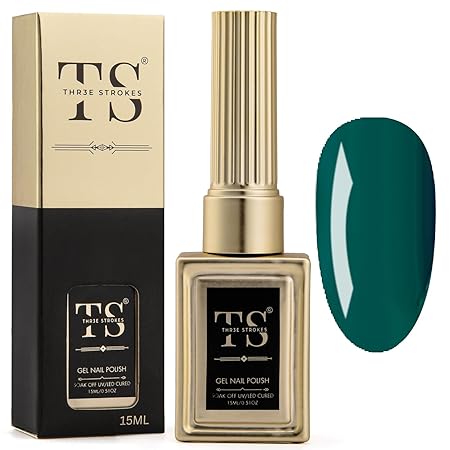 GV189 THR3E STROKES Professional UV Gel Nail Polish, HEMA-FREE Lasts Upto 21 Days, Super Glossy Finish, Non-Chipping, Non-Smudging, Quick Drying Nail Polish,15 ml (15ML)