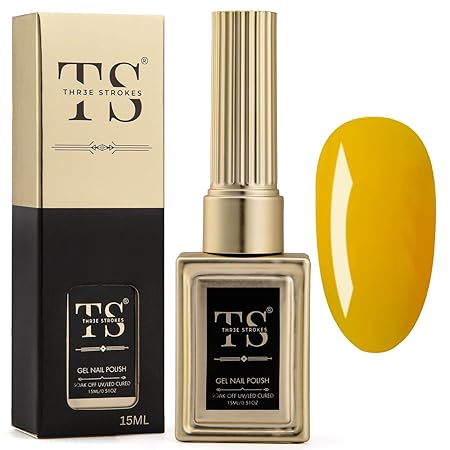 GV189 THR3E STROKES Professional UV Gel Nail Polish, HEMA-FREE Lasts Upto 21 Days, Super Glossy Finish, Non-Chipping, Non-Smudging, Quick Drying Nail Polish,15 ml (15ML)