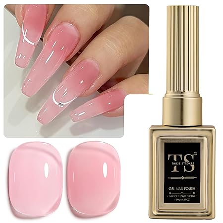 GV189 THR3E STROKES Professional UV Gel Nail Polish, HEMA-FREE Lasts Upto 21 Days, Super Glossy Finish, Non-Chipping, Non-Smudging, Quick Drying Nail Polish,15 ml (15ML)
