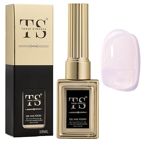 GV189 THR3E STROKES Professional UV Gel Nail Polish, HEMA-FREE Lasts Upto 21 Days, Super Glossy Finish, Non-Chipping, Non-Smudging, Quick Drying Nail Polish,15 ml (15ML)