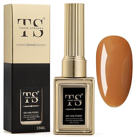 GV189 THR3E STROKES Professional UV Gel Nail Polish, HEMA-FREE Lasts Upto 21 Days, Super Glossy Finish, Non-Chipping, Non-Smudging, Quick Drying Nail Polish,15 ml (15ML)