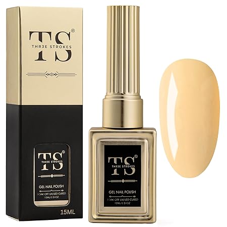 GV189 THR3E STROKES Professional UV Gel Nail Polish, HEMA-FREE Lasts Upto 21 Days, Super Glossy Finish, Non-Chipping, Non-Smudging, Quick Drying Nail Polish,15 ml (15ML)