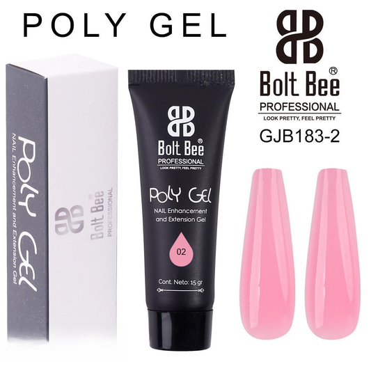 Bolt Bee Poly Gel (#02 Bright Pink, 15g) | Opaque Hybrid Extension Gel