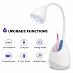 GV1183 36W Lotus UV LED Gel Nail Lamp with Tool Organizer Base – Flexible Gooseneck Curing Light