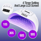 GV1229 THR3E STROKES X5 Professional Gel Polish UV/LED Nail Dryer Lamp - Smart Auto-Sensor Curing Light with Digital LCD Display, 4 Preset Timers & Anti-Glare Eye Protection for Salon Manicures & Pedicures