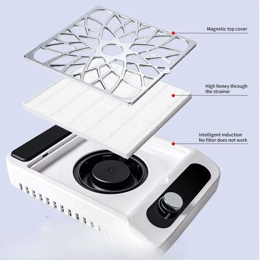 Cordless Nail Dust Collector | High-Efficiency Filter & Magnetic Cover