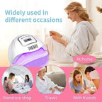 GV1229 THR3E STROKES X5 Professional Gel Polish UV/LED Nail Dryer Lamp - Smart Auto-Sensor Curing Light with Digital LCD Display, 4 Preset Timers & Anti-Glare Eye Protection for Salon Manicures & Pedicures