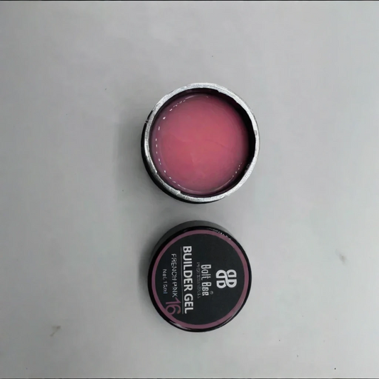 NP103 Bolt Bee Professional Builder Gel (French Pink #16, 15ml) | Hard Gel for Extensions & French Manicures