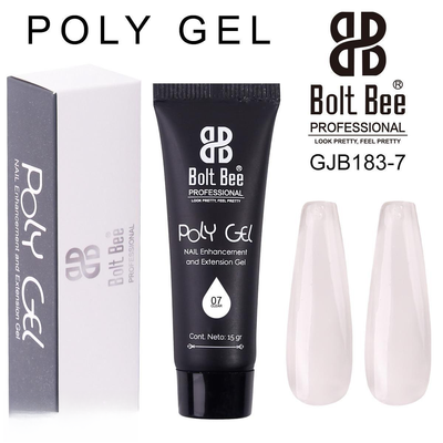 NP133 Bolt Bee Professional Poly Gel - Light Pink Nude Hybrid Extension Gel (Color #12) - 15gr Tube