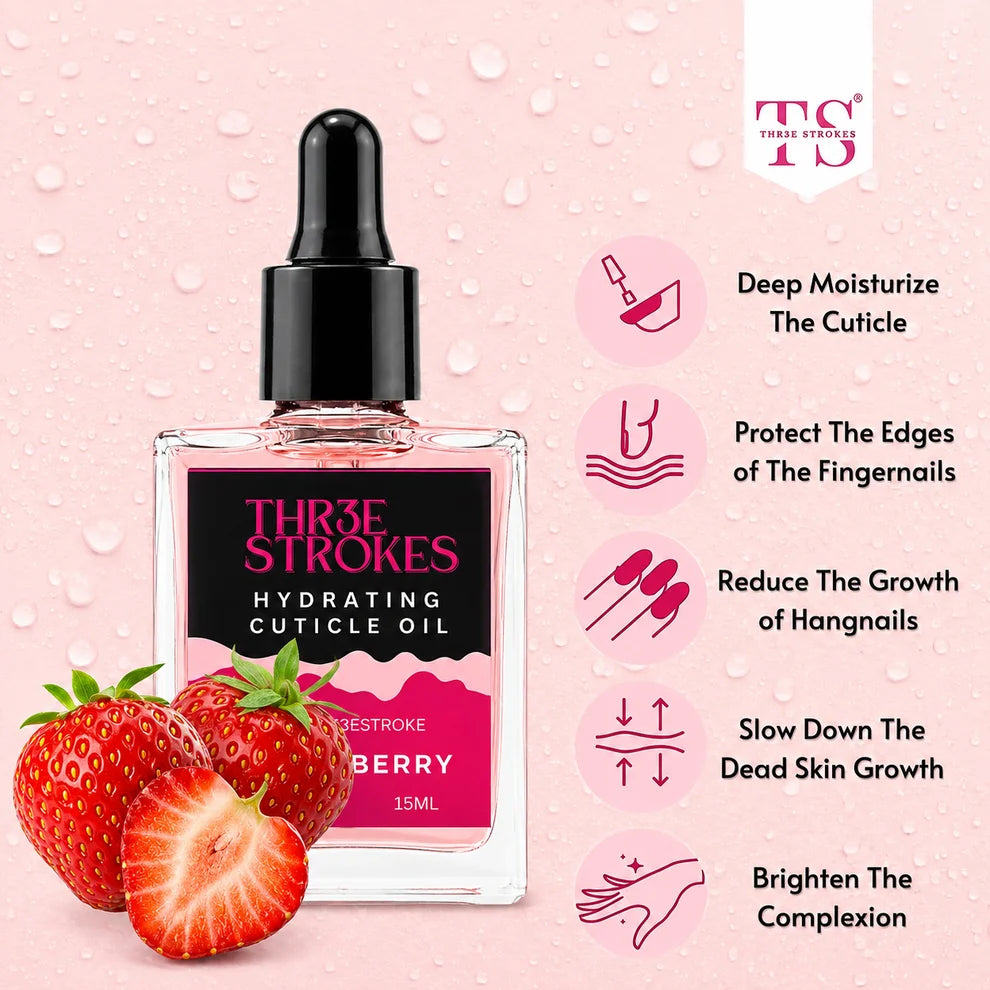 GV708 THR3E STROKES 3 Pcs 15Ml No Wipe Gel Top Coat And Base Coat Set With Cuticle Oil - Soak Off Led Nail Lamp Gel Base Top Coat Finish Nail Art Design For Women(Require uv lamp for drying)