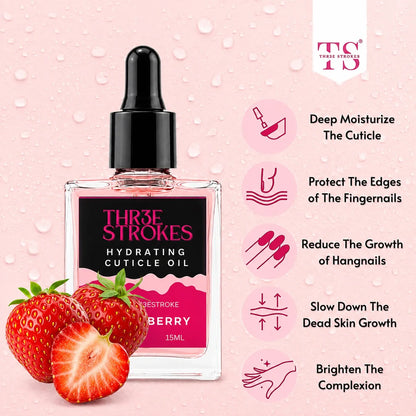 GV708 THR3E STROKES 3 Pcs 15Ml No Wipe Gel Top Coat And Base Coat Set With Cuticle Oil - Soak Off Led Nail Lamp Gel Base Top Coat Finish Nail Art Design For Women(Require uv lamp for drying)