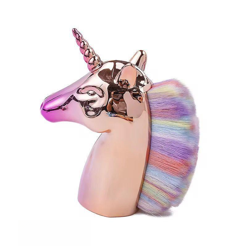 Fantasy Unicorn Foundation & Powder Brush – Rainbow Bristles Makeup